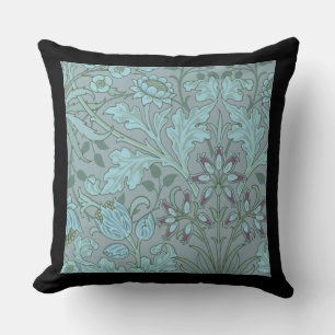 Pastelblauwe decoratieve bloemen kussen