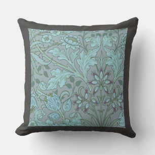 Pastelblauwe decoratieve bloemen kussen