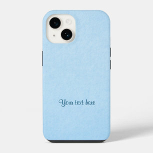 Pastelblauwe effen kleur SJABLOON iPhone 14 Hoesje