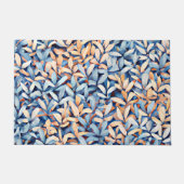 Pastelblauwe en perzikbladeren deurmat (Voorkant)