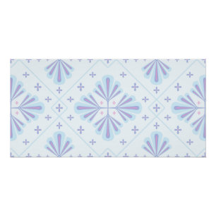 Pastelblauwe geometrische bloempatroon perfect poster
