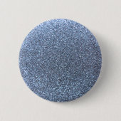 Pastelblauwe glitter ronde button 5,7 cm (Voorkant)