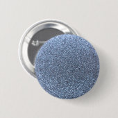 Pastelblauwe glitter ronde button 5,7 cm (Voorkant /achterkant)