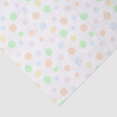 Pastelblauwe, groene, Oranje, gele en roze Stippen Tissuepapier (Detail)