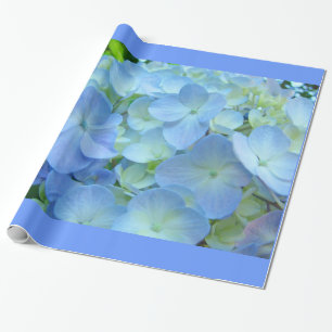 Pastelblauwe Hortensia Bloemen Inpakpapier Cadeaus