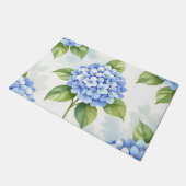 Pastelblauwe Hortensia Boeket Patroon Deurmat (Schuin)