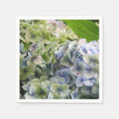 Pastelblauwe hortensia's servetten (Voorkant)