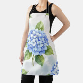 Pastelblauwe Hydrangea Boeket Patroon Schort (Insitu)
