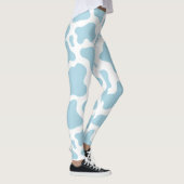 pastelblauwe koe print kawaii leggings (Rechts)