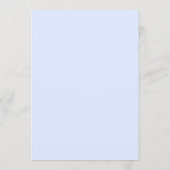 Pastelblauwe moderne monogram-overlay bruiloft kaart (Achterkant)