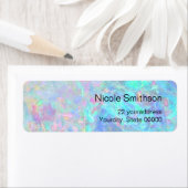 pastelblauwe opal achtergrondlabels etiket (Insitu)