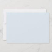 Pastelblauwe Pastel Regenboog 1e Verjaardagsuitnod Kaart (Achterkant)