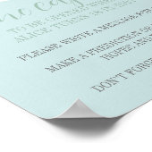 Pastelblauwe regenboog 1e verjaardag Capsule Poster (Hoek)