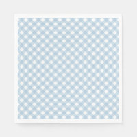 pastelblauwe ruit eerste verjaardag servetten
