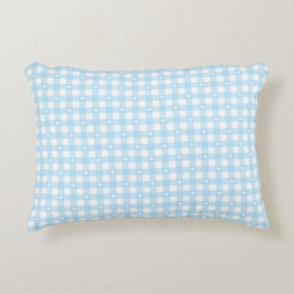 Pastelblauwe ruiten accent kussen