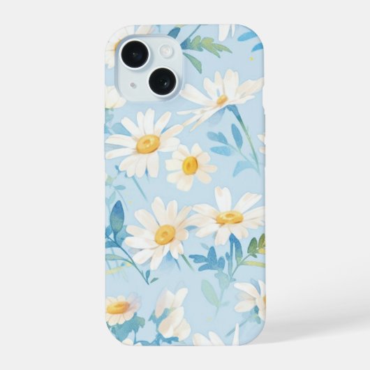 Pastelblauwe schoonheid iPhone 15 case (Achterkant)