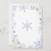 Pastelblauwe slee winterdieren baby sprinkle kaart (Achterkant)