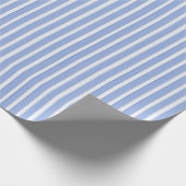 Pastelblauwe Streep Cadeaupapier (Hoek)
