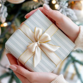 Pastelblauwe streep minimaal cadeaupapier