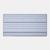 Pastelblauwe tribale ontwerp bureaumat (Voorkant)