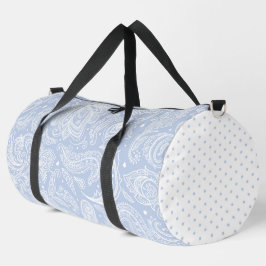 PASTELBLAUWE UITGEBREIDE PAISLEY PATROON & STIPPEL PLUNJEZAK