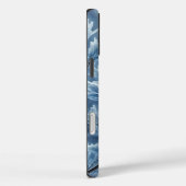 PASTELBLAUWE VAKANTIE WINTER FROSTY SNEEUWVLOKKEN Case-Mate iPhone CASE (Achterkant / Rechts)