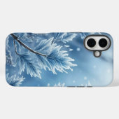 PASTELBLAUWE VAKANTIE WINTER FROSTY SNEEUWVLOKKEN Case-Mate iPhone CASE (Achterkant (horizontaal))