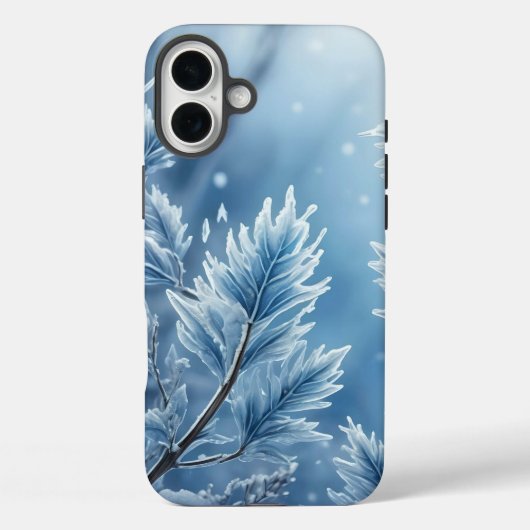 PASTELBLAUWE VAKANTIE WINTER FROSTY SNEEUWVLOKKEN Case-Mate iPhone CASE (Achterkant)