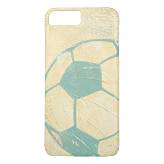 Pastelblauwe voetbal van Chariklia Zarris Case-Mate iPhone Case (Achterkant)