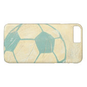 Pastelblauwe voetbal van Chariklia Zarris Case-Mate iPhone Case (Achterkant (Horizontaal))