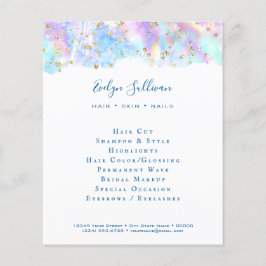 pastelblauwe waterverf glitter flyer