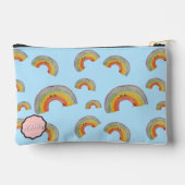 Pastelblauwe Waterverf Regenboog Potloodetui Etui (Achterkant)