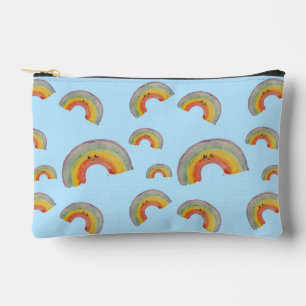 Pastelblauwe Waterverf Regenboog Potloodetui Etui