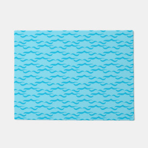 Pastelblauwe Zee Watergolven Vreedzame Oceaan Deurmat
