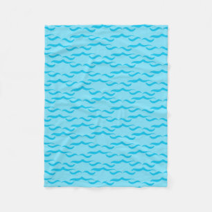 Pastelblauwe Zee Watergolven Vreedzame Oceaan Fleece Deken