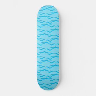 Pastelblauwe Zee Watergolven Vreedzame Oceaan Persoonlijk Skateboard
