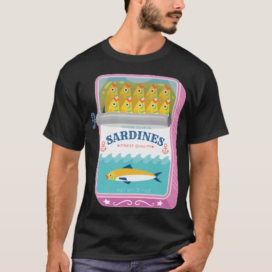 Pastelblik Sardines T-shirt (Voorkant)