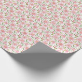 Pastelbloem bloei lelie roze groen cadeaupapier (Hoek)