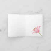 Pastelbloem bloei lelie roze groen kaart (Binnen)