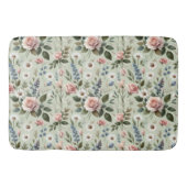  pastelbloem botanisch patroon badmat (Voorkant)