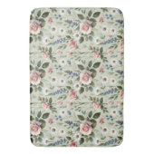  pastelbloem botanisch patroon badmat (Voorkant Verticaal)