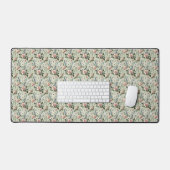 pastelbloem botanisch patroon bureaumat (Keyboard & Muis)