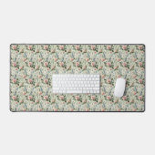  pastelbloem botanisch patroon bureaumat (Keyboard & Muis)