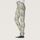  pastelbloem botanisch patroon leggings (Links)