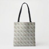  pastelbloem botanisch patroon tote bag (Voorkant)