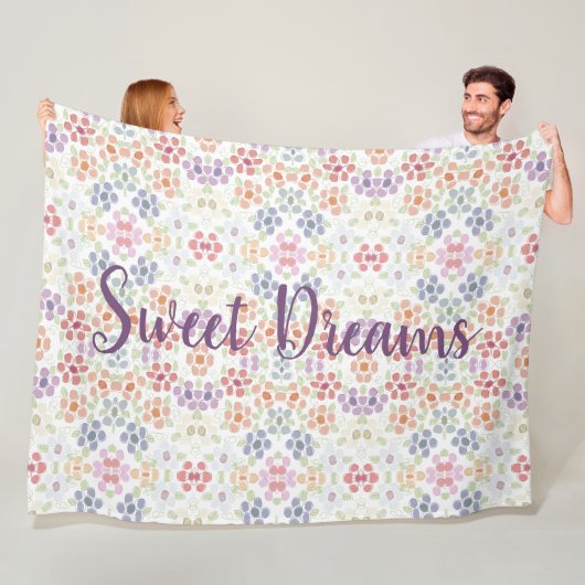  pastelbloem fleece deken (In situ)