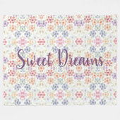  pastelbloem fleece deken (Voorkant (Horizontaal))