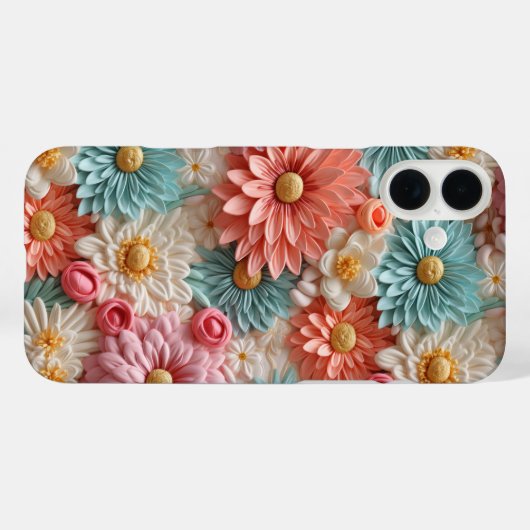 Pastelbloem ontwerp telefoonhoes Case-Mate iPhone case (Achterkant (horizontaal))