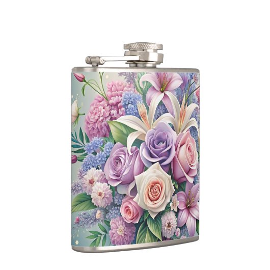 pastelbloem thermische trommel heupfles (Rechts)