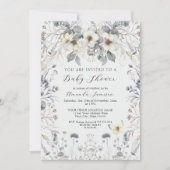 Pastelbloem vlinder lavendel baby meisje kaart (Voorkant)